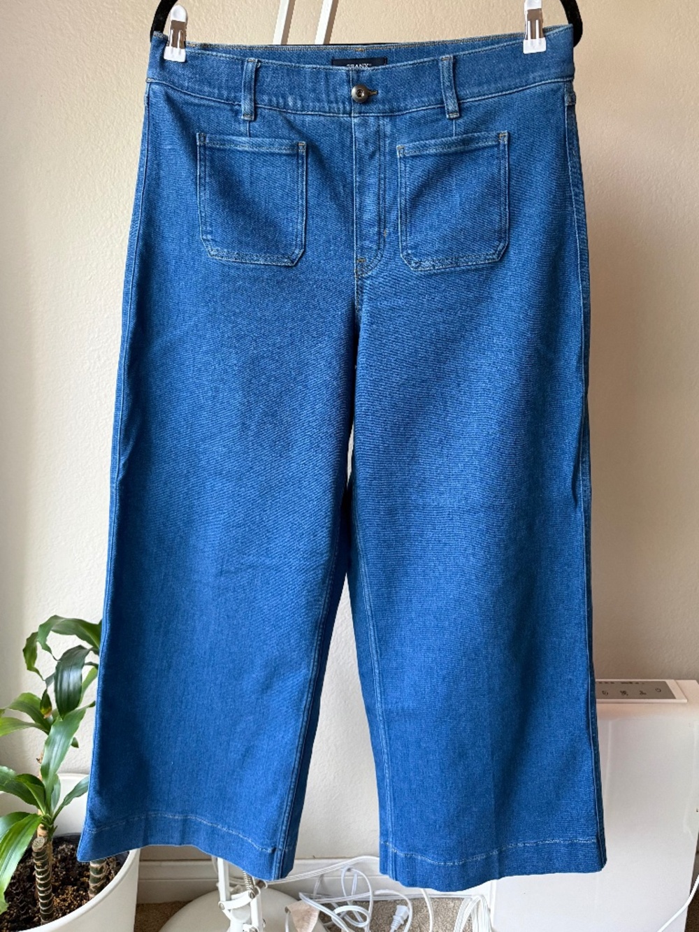 SPANXshape™ EveryWear Cropped Wide Leg Jeans with Patch Pockets - Size XL Tall